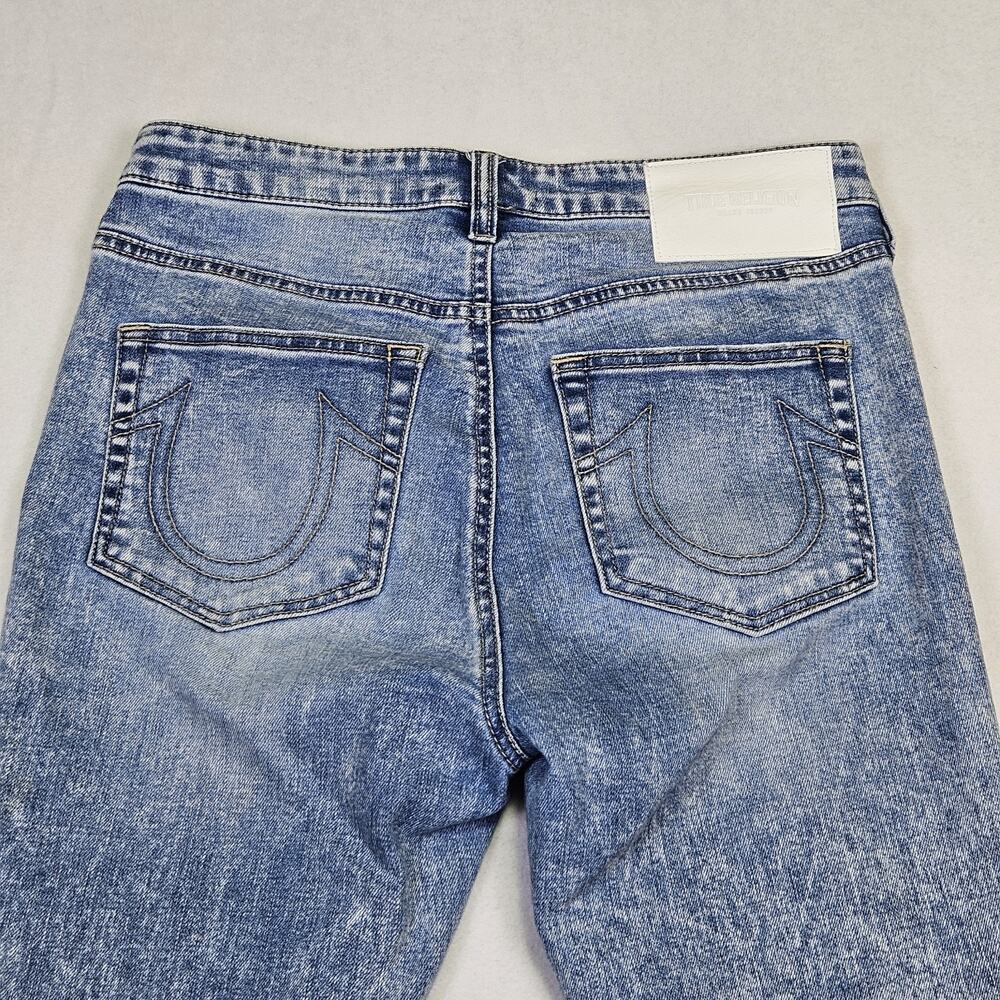 True Religion Womens 29 Jean Halle High Rise Stonewash Stretch Distressed Retro - Picture 10 of 16